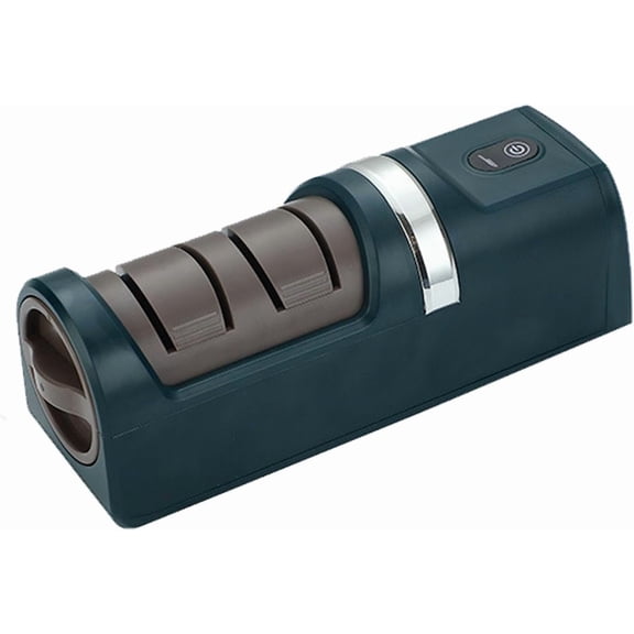 Electric Knife Sharpener with Dual-Sided Slots for Quick Polishing, USB Powered Blade Tool
