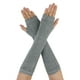 thumbnail image 1 of Guantes sin Dedos Mujeres Longitud Codo Elástico Brazo Sin Pulgar Cálidos Gris Unique Bargains Una Talla, 1 of 6