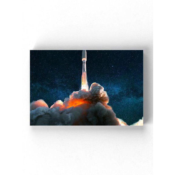 Spacecraft Takes Off Wrapped Canvas -Image by Shutterstock,