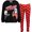 Black / red, variant on Miraculous Ladybug Big Girls Pullover Hoodie and Leggings Outfit Set Little Kid to Big Kid