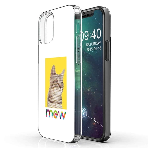 TalkingCase Slim Phone Case Compatible for Apple iPhone 12, 12 Pro, Mew Pop Art Cat Print, Lightweight,Flexible,Soft, USA
