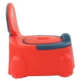thumbnail image 3 of Orinal para bebé con base de goma para niños pequeños, ergonómico, moderno, con dibujos de dinosaurios, color rojo, 3 of 15