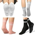 thumbnail image 4 of PUMIER Pilates Socks for Women with Non Slip Grippers, Yoga Crew Socks for Barre Hospital Sticky Slipper Socks 4 Pairs, 4 of 7