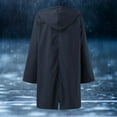 thumbnail image 5 of Tiqkatyck Trench Coat Rain Jacket Womens Breathable Large Sizes Black Softshell Jacket Outdoor Transition Lightweight Jacket with Hood for Spring Fall Hik Clearance Long Sleeve Tops Dark Blue M, 5 of 6