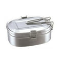 thumbnail image 2 of Yesbay Double Layers Bento Lunch Box Student Stainless Steel Food Storage Container,Medium, 2 of 7