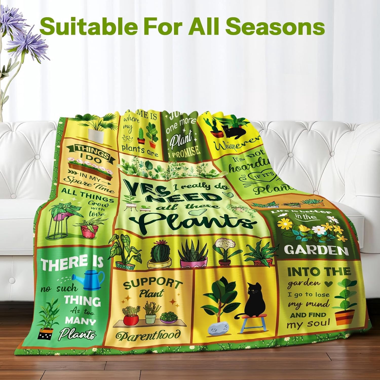 Gardening Gifts, Gifts for Plant Lovers Women, Gardener Gifts Women, Gifts for Gardeners, Plant Lady Gifts, Plant Lover Gifts, Plant Blanket, Gift for Plant Lovers Women Birthday Christmas