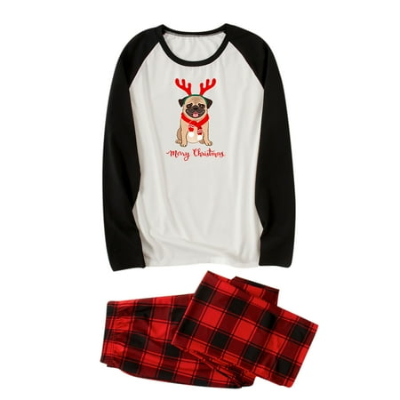 

Pajamas for Women KKCXFJX Parent-child Warm Christmas Set Printed Home Wear Pajamas Two-piece Dad Set