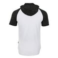 thumbnail image 6 of ZIMEGO Men's Color Block Short Sleeve Pullover Pocket Hiphop Thin Hoodie Shirt, 6 of 6