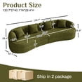 thumbnail image 2 of Wiilayok 131" Modern Chenille Sectional Sofa,Curved Sofa with Deep Seat,Cloud Compression Sofa Couch for Living Room,No Assembly,Olive Green, 2 of 11