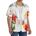 thumbnail image 4 of Honeii 's Summer Gnome for men's short-sleeved button-up collared shirt featuring a pocket, perfect for beach vacations, and travel adventures., 4 of 5