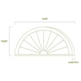 thumbnail image 2 of Ekena Millwork 82"W x 14"H x 2-3/4"P Arched Architectural Grade PVC Pediment, 2 of 11