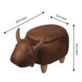 thumbnail image 2 of Leejay Highland Cow Animal Ottoman with Storage for Kids Room,Brown(Set of 2), 2 of 6
