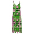 thumbnail image 6 of Plaid Pink & Green Sleeveless Dress Dresses Women Summer Women's Summer Clothing, 6 of 9