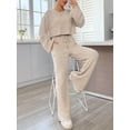 thumbnail image 5 of KelaJuan Women’s Two Piece Outfits Set Long Sleeve Ribbed Knit Crop Tops and Drawstring Pants Set Loungewear, 5 of 6