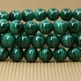 thumbnail image 4 of Natural AA Grade Malachite Gemstone 8mm Round Beads Stretch Bracelet 7" Unisex, 4 of 6