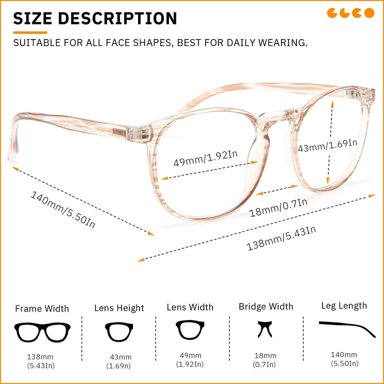 IBOANN 3 Pack Blue Light Blocking Glasses Women/Men, Round Fashion Retro  Frame, Vintage Fake Eyeglasses with Clear Lens