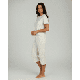 thumbnail image 2 of Real Essentials 2 Pack: Womens Pajamas Short Sleeve Sleepwear Tops and Capri Pants Pjs Print Pajama Sets (Available In Plus), 2 of 3