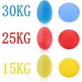 thumbnail image 3 of Paquete de 3 bolas de estrés con forma de huevo, bolas de rehabilitación para ejercicios de manos y dedos para mejorar el agarre de los dedos y aliviar el dolor de artritis (rojo, amarillo y azul), 3 of 5