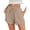 Khaki #07, variant on Women's Elastic High Waisted Drawstring Casual Lounge Shorts, Lightweight Summer Shorts with Side Pockets 2XL