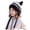 Black, variant on Fox Ears Beanie Warm Handmade Knitting Hats Pompom Caps Patchwork Funny Cat Hats