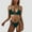 Navy, variant on UTSJKR Women's Bikini Set High Cut Triangle Sexy Tie Swimsuit Two Piece Beads Shoulder Straps Bathing Suit Red XL