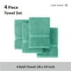 thumbnail image 4 of Juego de toallas de baño LANE LINEN Luxury, 100% algodón, paquete de 4 unidades, verde azulado, 4 of 9
