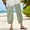 Green women striped wide leg capri pants a1, variant on Women's Striped Wide Leg Capri Pants Elastic Waisted Flowy Casual Summer Lounge Pants Harem Trousers Beach Party Wear, Gray 2XL
