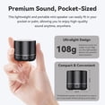 thumbnail image 3 of Mini Portable Bluetooth Speaker, Small Wireless Speaker, Deep Bass with Mic, RGB Modes, 5.4 Mini Bluetooth Speaker, IP68 Waterproof, 8H Playtime, for Desk Travel, 3 of 9