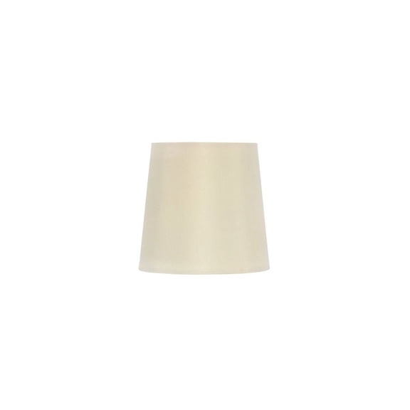 Five Inch Clip on Chandelier Lampshade with Nickel Bulb Clip (Eggshell)