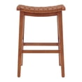thumbnail image 2 of NPD Furniture Marco Faux Leather Backless Counter Stool in Ochre Brown, 2 of 10