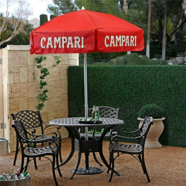 Heininger Holdings 6 ft. Campari Vinyl Umbrella - Bar Height Pole