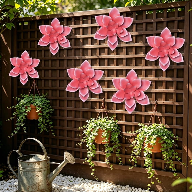 Outdoor Garden Courtyard Iron Wall Hanging Decoration Creatives Horticultural Wall Hanging Decoration