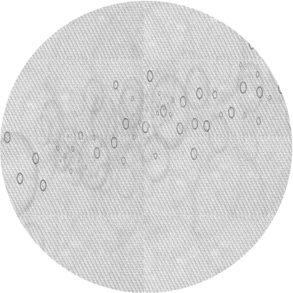 Ahgly Company Indoor Round Patterned Gray Cloud Gray Area Rugs, 4' Round