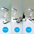 thumbnail image 4 of 2piezas Lámpara de Lupa de Escritorio Iluminada con Luz en El Soporte LED Portátil Lupa de Bolsillo Visera Plegable 3X, 4 of 5