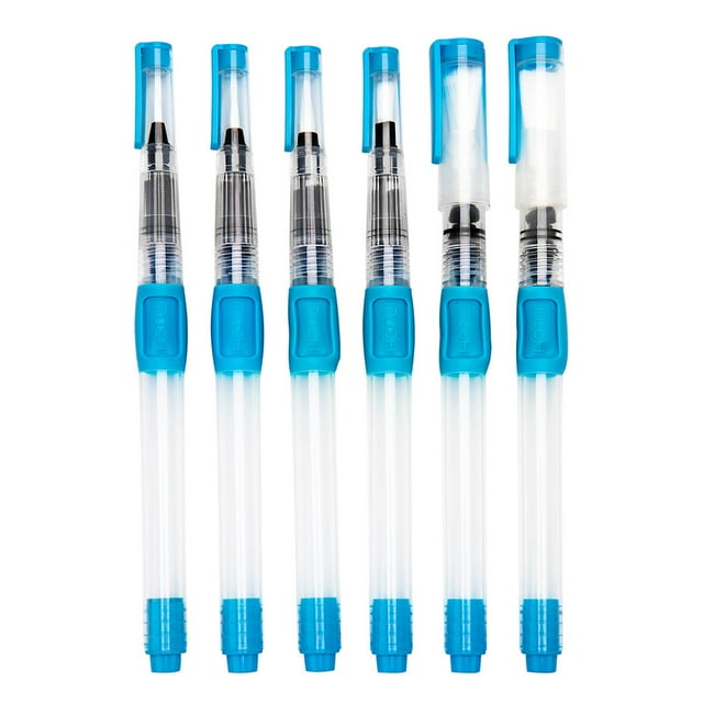 Pluma De Acuarela Autohumectante, Pluma De Pincel De Agua De 6 Piezas, A Prueba De Fugas Para Niños, Escuela, Pintura, Niños ANGGREK Painting Water Brush Pens
