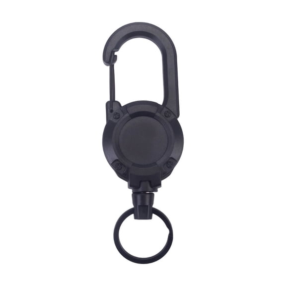 Retractable Keychain Heavy Duty ID Badge Holder Reel Multitool Carabine Key Holder for Keychain(Black)