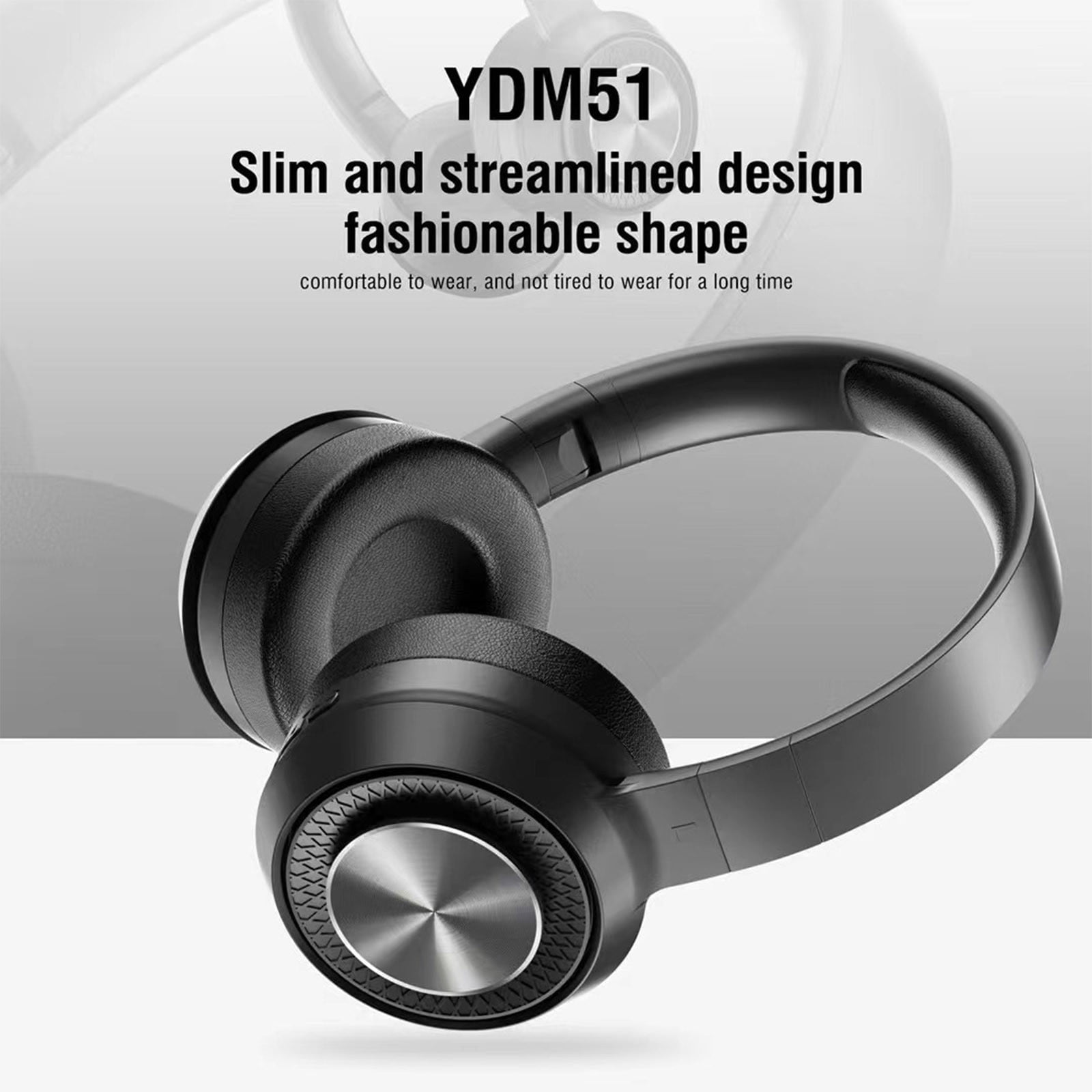 Bluetooth Headphones, Wireless Headphones, Over Ear Noise Cancelling Headphones with Mic, Up To 24 Hours of Battery Life(Black)