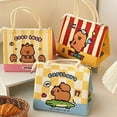 thumbnail image 4 of Portable Lunch Case Lunch Bag Cartoon Capybara Lunch Bag Insulated Coolers Bag, 4 of 20