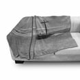 thumbnail image 3 of Shipwreck Soft Flannel Fleece Throw Blanket, Wreck Small Stranded Boat on Seaside Snow Clouds Windy Day Wave Picture, Cozy Plush for Indoor and Outdoor Use, 70" x 90", Black and White, by Ambesonne, 3 of 6