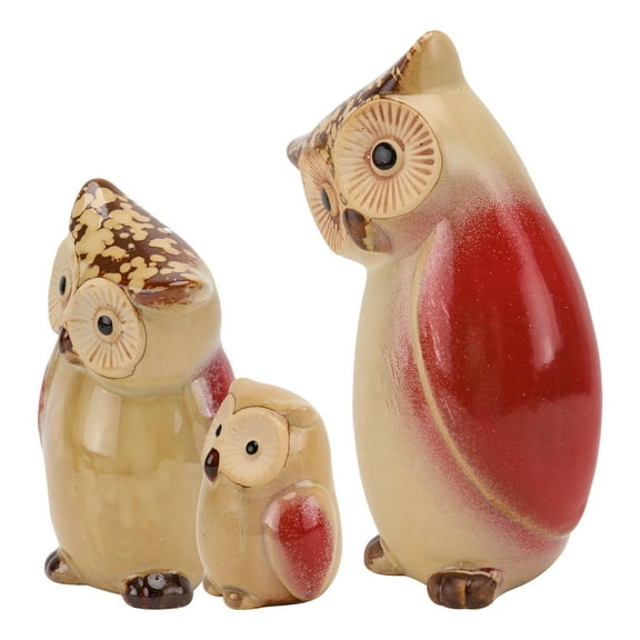 MLINS Figurine Decor Owl Ornament Owl Scene Adornments Office 17.5x8cm