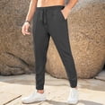 thumbnail image 1 of Ceisia Men's Solid Color Loose Tapered Athletic Pants with Elastic Drawstring Waist & Pockets Dark Gray M Gifts, 1 of 6