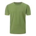 thumbnail image 2 of Domuza Men's Workout Shirts Moisture Wicking Short Sleeve Reflective Design Athletic T-Shirts Army Green M, 2 of 6