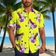 thumbnail image 1 of Blusa y camisa de manga corta con cuello vuelto para hombre, blusa informal de moda con botones estampados, blusa de manga corta con cuello vuelto, blusa de poliéster para hombre, 1 of 6