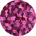 thumbnail image 1 of Ahgly Company Indoor Round Abstract Pink Contemporary Area Rugs, 4' Round, 1 of 4