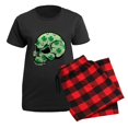 thumbnail image 5 of CafePress - Irish Lucky Skull Women's Dark Pajamas - Women's Short Sleeve Print T-Shirt and Pants Dark Cotton Pajama Set, 5 of 7