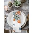 thumbnail image 2 of Orange Blue Pumpkins Fall Cloth Napkins Set of 8 Reusable Dinner Napkins, Weeping Botanical Thanksgiving Cocktail Napkin Washable Table Napkins for Wedding/Holiday Party/Baby Shower 20"x20", 2 of 7