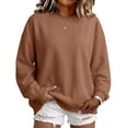 thumbnail image 5 of Oversized Sweatshirts Women Crewneck 2026 Fall Cute Fleece Pullover Top | Loose Fit Long Sleeve Sweatshirt no Hood, Drop Shoulder Tops, Workout Athletic Cozy, Airport Travel Clothes Coffee,L, 5 of 7