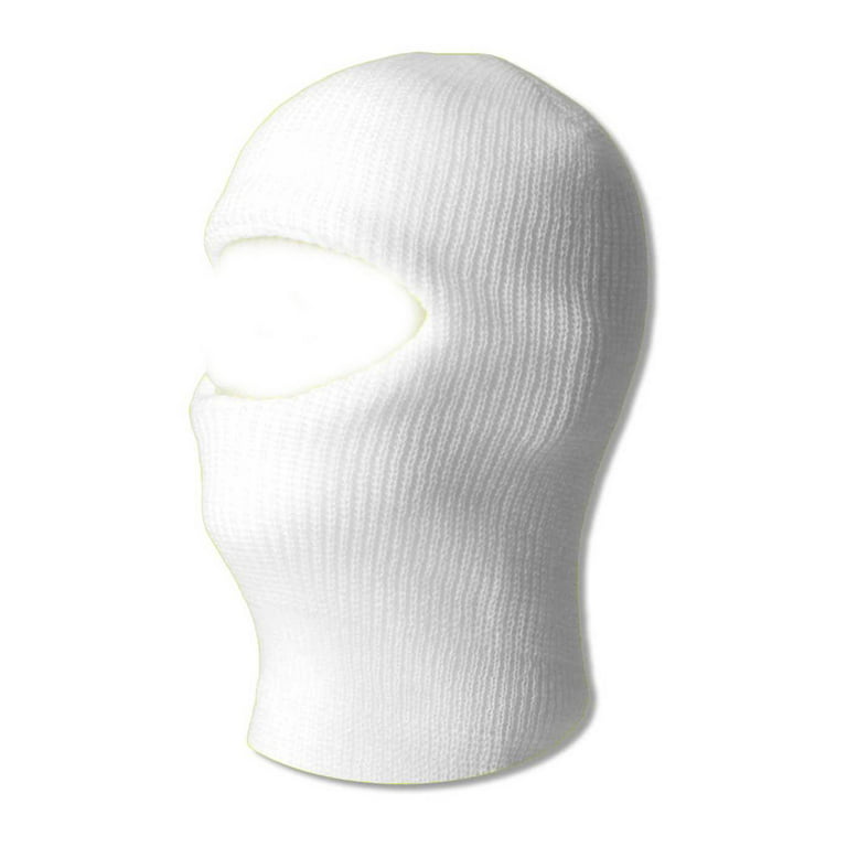 sorg ignorere patient TopHeadwear One 1 Hole Ski Mask - White - Walmart.com