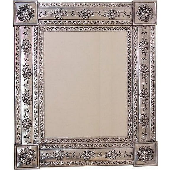 Silver Bower Tin Mirror