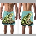 thumbnail image 3 of luoweisi Men's Beach Shorts Quick Dry Swim Trunks with Mesh Lining Frog L, 3 of 5